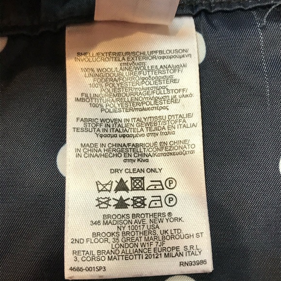 Brooks Brothers 1818 Skirt Quilted Wool size 2 Charcoal - Picture 6 of 7